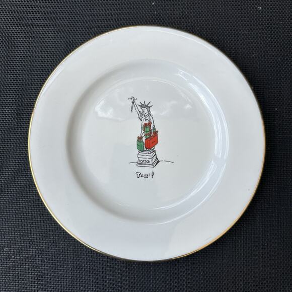 Merry Masterpieces Fine Porcelain Plate "Taxi! ” 1999 Dayton Hudson - Picture 1 of 4